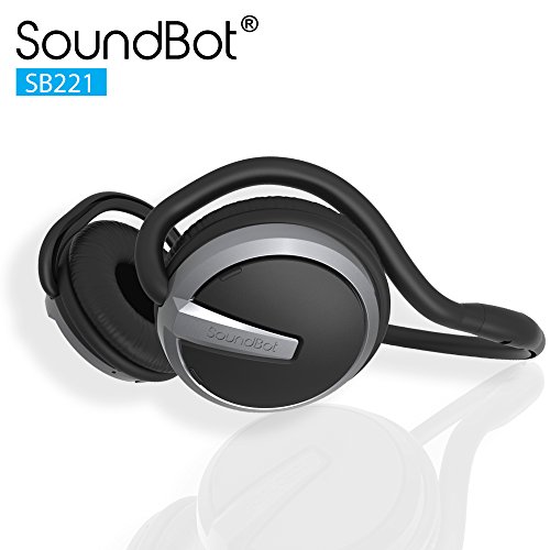 Product Cover SoundBot¨ SB221 HD Wireless Bluetooth 4.0 Headset Sports-Active Headphone for 20Hrs Music Streaming & 25Hrs HandsFree Calling w/Sweat Resistant Ergonomic Secure-Fit Design & Voice Command Support