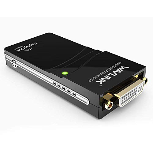 Product Cover Wavlink USB to VGA/DVI/HDMI Universal Video Graphics Display Adapter Displaylink Chip Supports up to 6 Monitor displays,up to 1920 x 1080 for Windows, Mac OS & Chrome OS