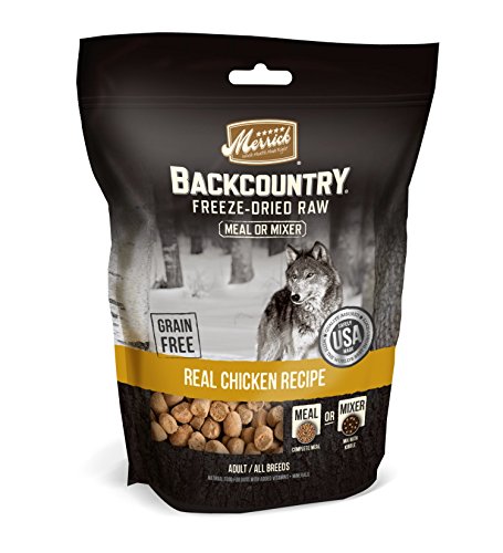 Product Cover Merrick Backcountry Freeze-Dried Raw Real Chicken Recipe Meal Or Mixer Grain Free Adult Dog Food, 12.5 Oz.
