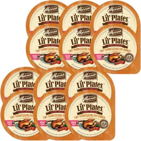 Product Cover Merrick Lil' Plates Small Breed Tiny Thanksgiving Day Dinner Dog Food (12x3.5 oz)