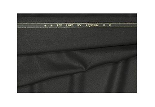 Product Cover Raymond Men's Poly Cotton Unstitched 1.3 m Trouser Fabric (Black, Free Size)