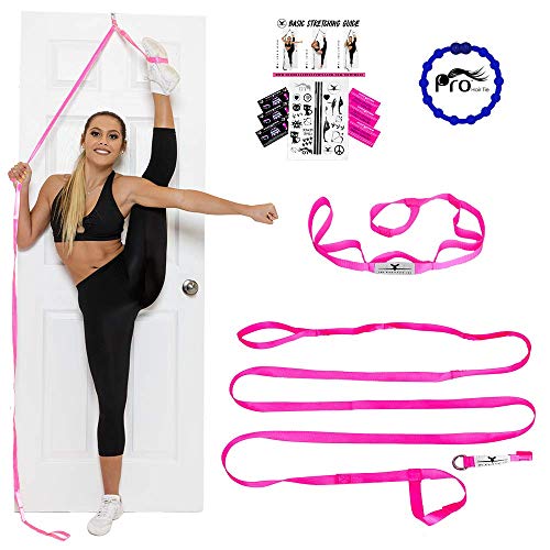 Product Cover Stunt Stand Door Flexibility & Stretching Leg Strap - Great for Cheer, Dance, Gymnastics or Any Sport! Free How-to-Use Links Included ...