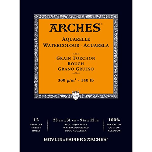Product Cover Arches Watercolor Paper Pad, 140 pound, Rough, 9