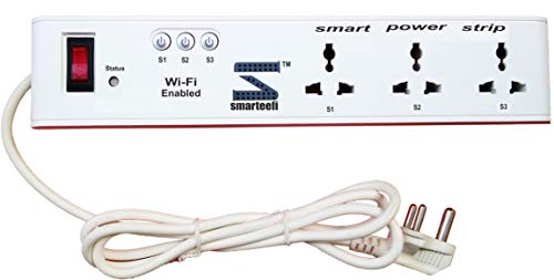 Product Cover Smarteefi Android Remote Controlled WiFi Smart Power Extension Strip, 3 in 1 Smart Plugs, 1 Year Warranty, Timer Socket, Schedule, Surge Protector, Home Automation, Individual Switch, Length 1.75m ...