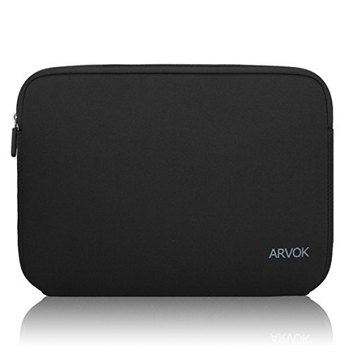 Product Cover Arvok 15-15.6 Inch Laptop Sleeve Multi-Color & Size Choices Case/Water-Resistant Neoprene Notebook Computer Pocket Tablet Briefcase Carrying Bag/Pouch Skin Cover for Acer/Asus/Dell/Lenovo, Black
