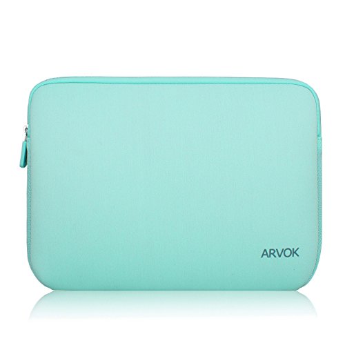 Product Cover Arvok 13-14 Inch Laptop Sleeve Multi-Color & Size Choices Case/Water-Resistant Neoprene Notebook Computer Tablet Carrying Bag Cover, Light Green