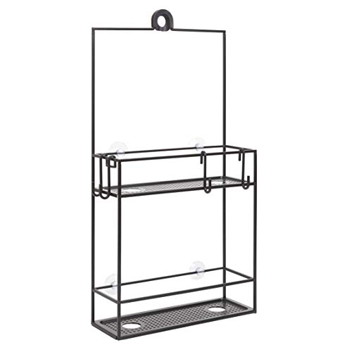 Product Cover Umbra Cubiko Shower Caddy, Black Metal Shower Caddy Over the Shower Head