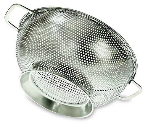 Product Cover PriorityChef Colander, Stainless Steel 3 Qrt Kitchen Strainer With Large Stable Base