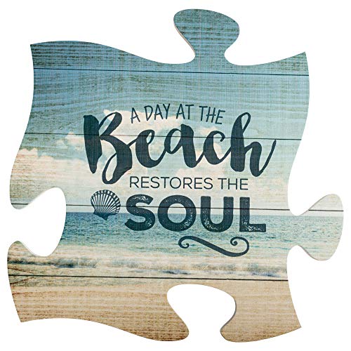 Product Cover P. Graham Dunn Day at The Beach Restores The Soul 12 x 12 Wall Hanging Puzzle Piece Plaque