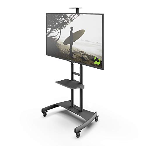 Product Cover Kanto MTM82PL Height Adjustable Mobile TV Stand with Adjustable Shelf for 50-inch to 82-inch TVs