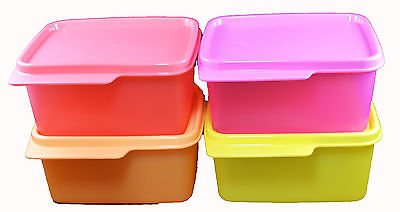 Product Cover Tupperware Keep Tab Small (Set Of 4) 3 In Orange , Red , Pink And Yellow