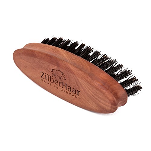 Product Cover ZilberHaar Pocket Beard Brush - 100% Boar Bristles with Firm Natural Hair - Best Beard and Skin Care for Men and Beard Grooming - Pocket Size and Travel Friendly - German Quality
