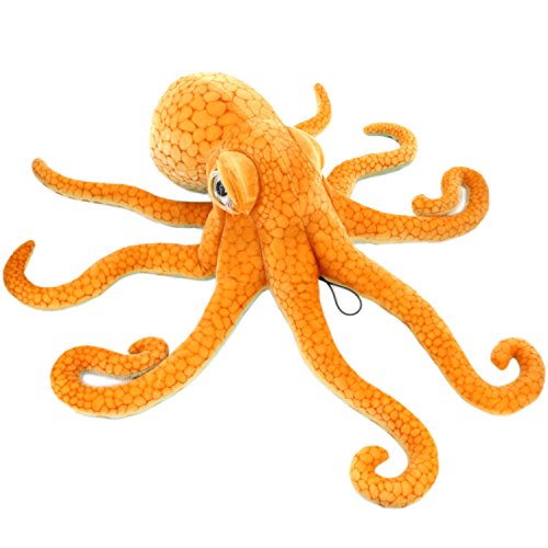 Product Cover JESONN Giant Realistic Stuffed Marine Animals Soft Plush Toy Octopus Orange (33.5 Inch)