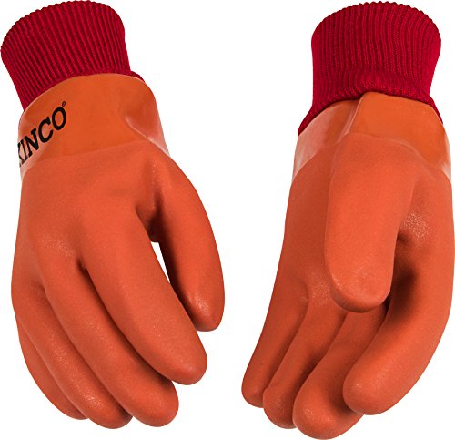 Product Cover Kinco 8170-L-1 Full PVC Coated with Sandy Finish, Knit Wrist to retain Warmth, Thermal Acrylic Lining, Size: L