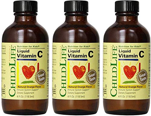 Product Cover ChildLife Essentials Vitamin C Immune Support, 4 Fl. Oz. for Infants, Babys, Kids, Toddlers, Children, and Teens, Natural Orange Flavor (Pack of 3)