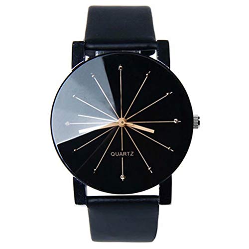 Product Cover Perman Men's Analog Quartz Black PU Leather Watch