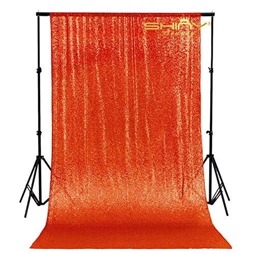 Product Cover PHOTOBOOTH Backdrop Best Choice 4FTx7FT Orange Sequin backdrops, Wedding backdrops, Party Decoration, Sequin Curtains, Sequin Photo Booth Backdrop