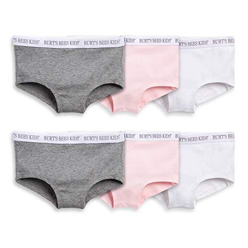 Product Cover Burt's Bees Baby Baby Toddler Underwear, Girls Hipster Panties, Boys Briefs, Set of 6, Organic Cotton, Blossom/Grey/Cloud, 2T-3T