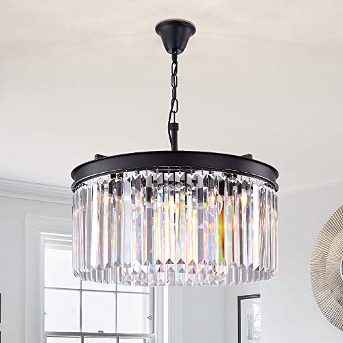 Product Cover Lumos Luxury Modern Crystal Chandelier Pendant Ceiling Lamp/Crystal Lighting Fixture for Dining Room, Living Room (5 Lights)