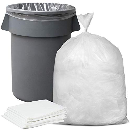 Product Cover Plasticplace 55-60 Gallon Trash Bags │ 1.5 Mil │ Clear Heavy Duty Garbage Can Liners │ 38