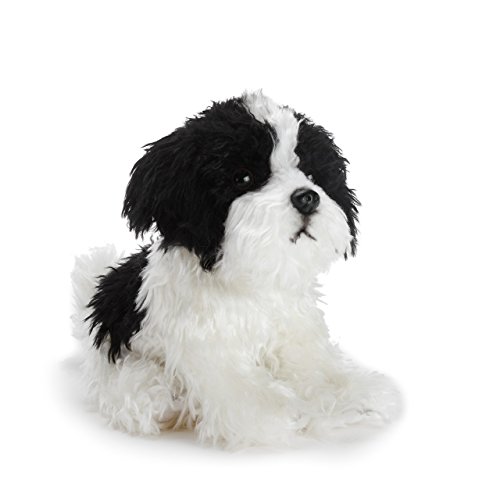 Product Cover DEMDACO Sitting Small Havanese Dog Black and White Children's Plush Stuffed Animal