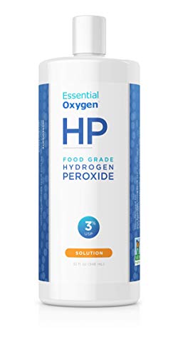 Product Cover Essential Oxygen Food Grade Hydrogen Peroxide 3%, Natural Cleaner, Refill, 32 Ounce