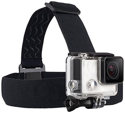 Product Cover TEKCAM Wearing Headband Head Strap Belt Mount with Screw Compatible with Gopro Hero 7 6 5/APEMAN/AKASO/Campark/Victure/Crosstour/Prymax/Dragon Touch 4K Action Sports Camera (Camera Not Included)