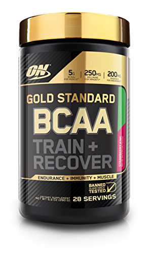 Product Cover Optimum Nutrition Gold Standard BCAA, Strawberry Kiwi, 28 Servings, Branched Chain Amino Acids, 5g BCAA blend, 9.9 Ounce