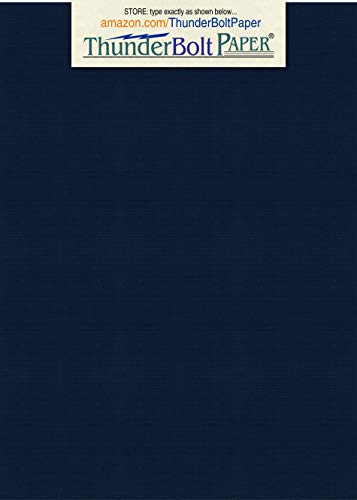Product Cover 100 Dark Navy Blue Linen 80# Cover Paper Sheets - 5