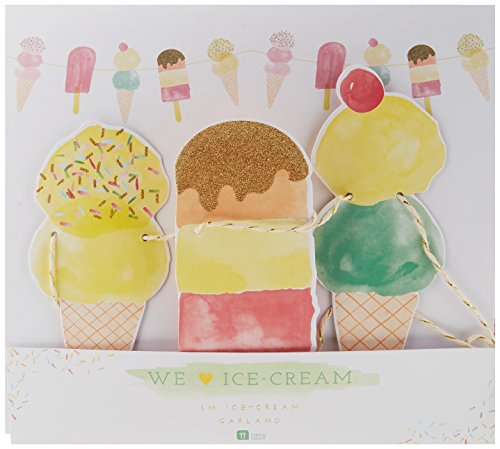 Product Cover Talking Tables Ice Cream Party Decorations Garland Banner | Great For Summer Décor And Birthday Party | 3M