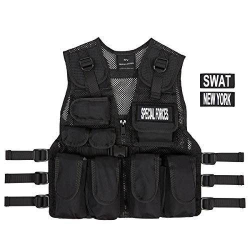 Product Cover Kids Special Forces Stealth Combat Vest, Swat + Special Forces Badges.