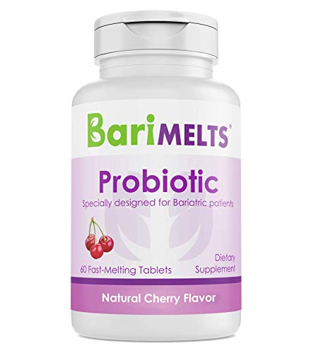 Product Cover BariMelts Probiotic, Dissolvable Bariatric Vitamins, Natural Cherry Flavor, 60 Fast Melting Tablets