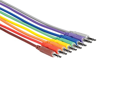 Product Cover Hosa CMM-845 3.5 mm TS to 3.5 mm TS Unbalanced Patch Cables, 1.5 Feet
