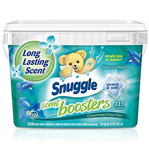 Product Cover Snuggle Laundry Scent Boosters Concentrated Scent Pacs, Blue Iris Bliss, Tub, 115 Count