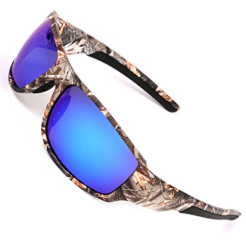 Product Cover MOTELAN Polarized Camouflage Sunglasses for Men's Fishing Hunting Boating Sun Glasses Blue