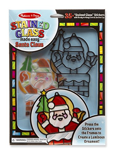 Product Cover Melissa & Doug Made Easy - Santa Claus Stained Glass (Great Gift for Girls and Boys - Best for 4, 5, 6, 7, 8 Year Olds and Up)