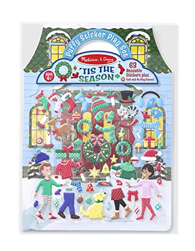 Product Cover Melissa & Doug Puffy Sticker Play Set, 'Tis the Season (Reusable Activity Book, 63 Stickers, Great for Travel, Great Gift for Girls and Boys - Best for 4, 5, 6, 7 and 8 Year Olds)