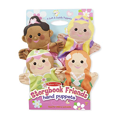 Product Cover Melissa & Doug Storybook Friends Hand Puppets - The Original (Set of 4 - Princess, Fairy, Mermaid, and Ballerina - Great Gift for Girls and Boys - Kids Toy Best for 2, 3, 4, 5 and 6 Year Olds)