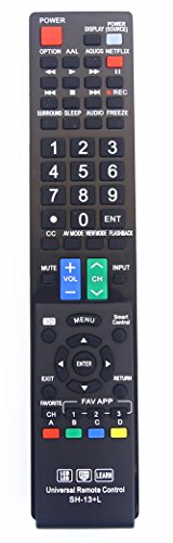 Product Cover Sharp GB004WJSA Universal Remote Control for All Sharp BRAND TV, Smart TV - 1 Year Warranty