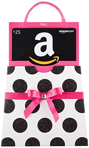 Product Cover Amazon.com $25 Gift Card in a Polka Dot Reveal (Classic Black Card Design)
