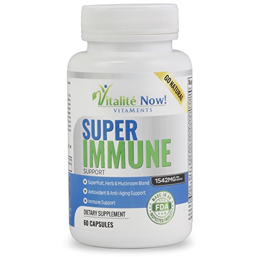 Product Cover Super Wellness Immune Booster - Immunity Support with 25 Vitamins, Herbs, Superfoods, Mushrooms - Vitamins C & E - Selenium - Turmeric - Immune Defense Supplement - 60 Capsules