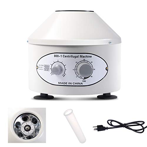 Product Cover TANGKULA Centrifuge, 800-1 110V Electric Lab Laboratory Desktop Centrifuge Machine with Timer and Speed Control, 4000 RPM, Capacity 20 ml x 6, Clinical Centrifuge