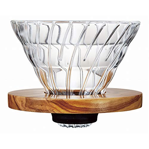 Product Cover Hario V60 Glass Coffee Dripper, Size 02, Olive Wood