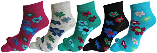 Product Cover RC. ROYAL CLASS Women's Cotton Spandex Pack Of 5 Ankle Socks (Multicolor,Free Size)