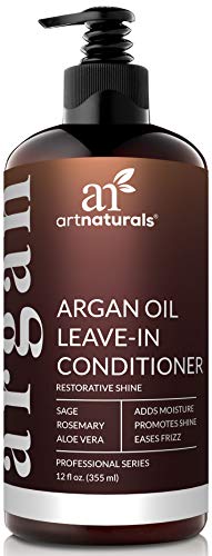 Product Cover ArtNaturals Argan Oil Leave-In Conditioner - (12 Fl Oz / 355ml) - Made with Organic and Natural Ingredients - for All Hair Types - Treatment for Damaged, Dry, Color Treated and Hair Loss