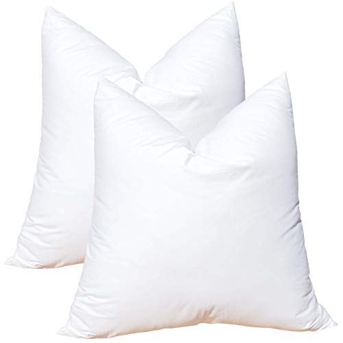 Product Cover Pillowflex Set of 2 Synthetic Down Alternative Pillow Inserts for Shams (20 Inch by 20 Inch)