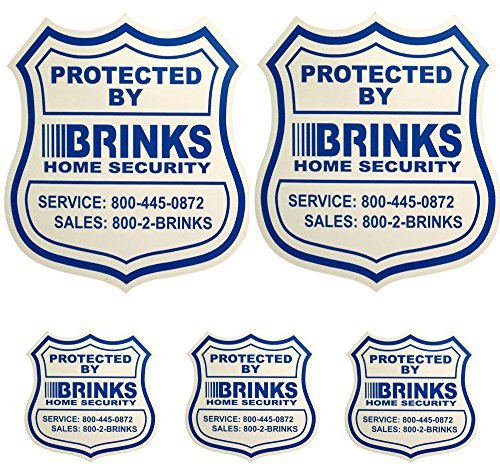 Product Cover 2 Home Security Yard Signs w/ 3 Security Stickers for Doors and Windows