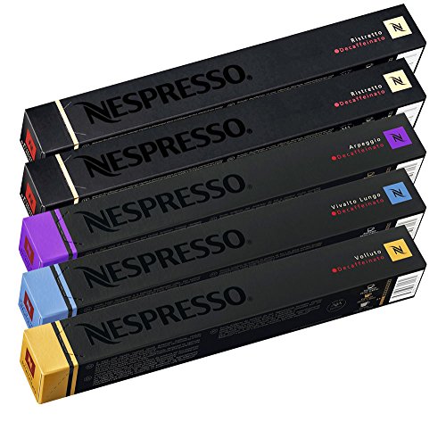 Product Cover 50 Nespresso OriginalLine Capsules: Decaffeinated Mixed Variety, 50 Count - ''NOT compatible with Vertuoline''