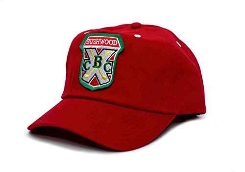 Product Cover Caddyshack Bushwood Hat Country Club Movie One Size Baseball Cap Red