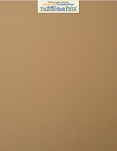 Product Cover 50 Brown Kraft Fiber 80# Cover Paper Sheets - 8